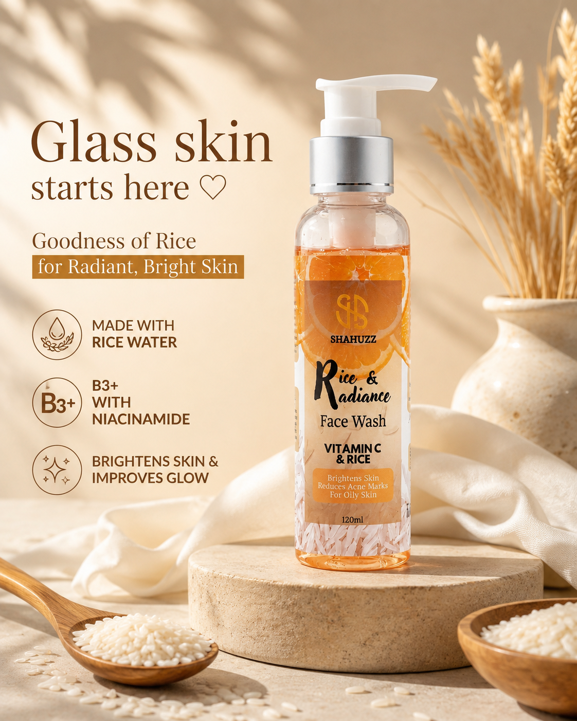 Rice with Vitamin C Face wash
